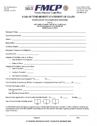 Family Medical Care plan Short term disability form