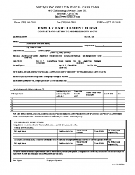 Family Medical Care plan beneficiary/enrollment form
