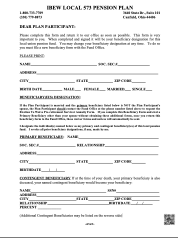 YS00 DB Beneficiary Form with Barcode